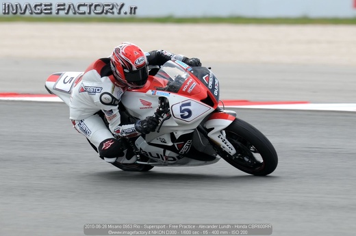 2010-06-26 Misano 0953 Rio - Supersport - Free Practice - Alexander Lundh - Honda CBR600RR